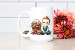Colorful Baby Sitting | Sublimation | Clipart Product Image 2