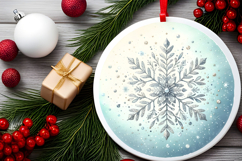 Round Christmass Ornament PNG Product Image 2