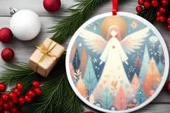 Round Christmas Ornament Sublimation|Clipart Product Image 1