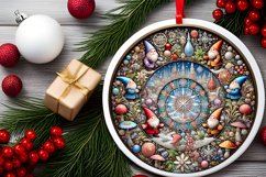 Round Christmas Ornament Sublimation|Clipart Product Image 2