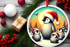 Round Christmas Ornament Sublimation|Clipart Product Image 1