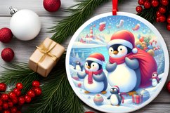 Round Christmas Ornament Sublimation|Clipart Product Image 2