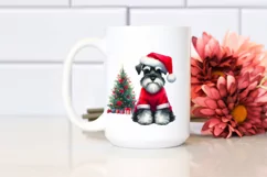 Miniature Schnauzer with Christmas Decorations PNG Product Image 2