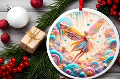 Round Christmas Ornament Sublimation|Clipart Product Image 2