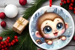 Round Christmas Ornament Sublimation|Clipart Product Image 2
