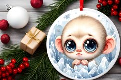 Round Christmas Ornament Sublimation|Clipart Product Image 2