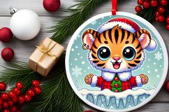 Round Christmas Ornament Sublimation|Clipart Product Image 1