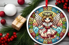 Round Christmas Ornament Sublimation|Clipart Product Image 1