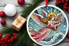 Round Christmas Ornament Sublimation|Clipart Product Image 1