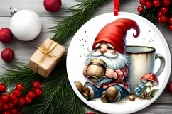 Round Christmas Ornament Sublimation|Clipart Product Image 1