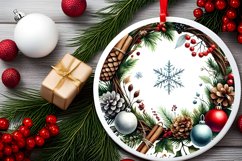 Round Christmas Ornament Sublimation|Clipart Product Image 2