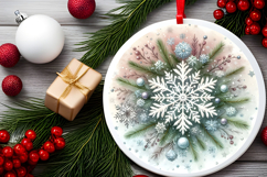 Round Christmass Ornament PNG Product Image 2