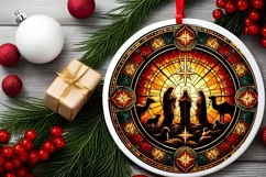 Round Christmas Ornament Sublimation|Clipart Product Image 1