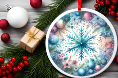 Round Christmass Ornament PNG Product Image 2