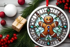 Round Christmas Ornament Sublimation|Clipart Product Image 1