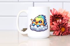 Colorful Baby Budgerigar Napping | Sublimation | Clipart Product Image 2