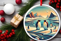 Round Christmas Ornament Sublimation|Clipart Product Image 2