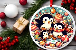 Round Christmas Ornament Sublimation|Clipart Product Image 2