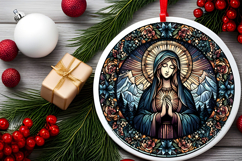 Round Christmass Ornament PNG Product Image 2