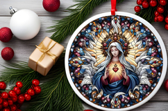 Round Christmass Ornament PNG Product Image 2
