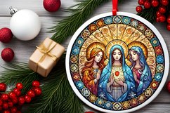 Round Christmas Ornament Sublimation|Clipart Product Image 2