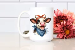 Cow Sublimation Clipart Cow Portrait Product Image 2