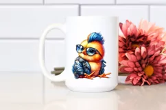 Agressive Baby Chicken Sitting PNG Product Image 2
