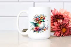 Cartoon-style Watercolor Hummingbird, Transparent PNG Product Image 2