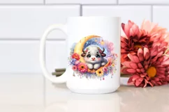 Colorful Baby Musk Ox Clipart Product Image 2