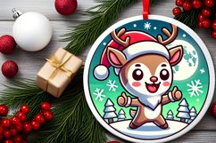 Round Christmas Ornament Sublimation|Clipart Product Image 2