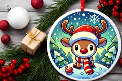 Round Christmas Ornament Sublimation|Clipart Product Image 2