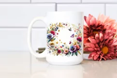 Vibrant Floral Frame with Wild Flowers PNG Product Image 2