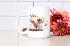 Cute Dog Tumbling with Spring Petals Product Image 2
