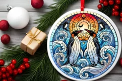 Round Christmas Ornament Sublimation|Clipart Product Image 1