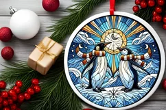 Round Christmas Ornament Sublimation|Clipart Product Image 1