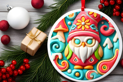 Round Christmass Ornament PNG Product Image 2
