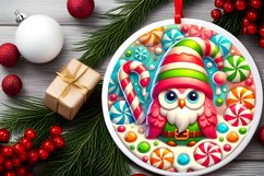 Round Christmas Ornament Sublimation|Clipart Product Image 2
