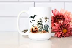 Simple Funny Haloween Clipart with MUMMY'S TOMB PNG Product Image 2