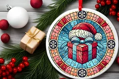 Round Christmas Ornament Sublimation|Clipart Product Image 1