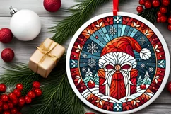 Round Christmas Ornament Sublimation|Clipart Product Image 1