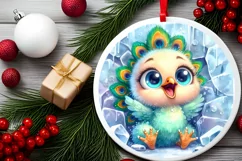 Round Christmas Ornament Sublimation|Clipart Product Image 2