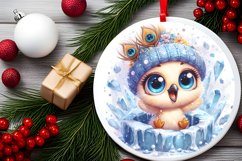 Round Christmas Ornament Sublimation|Clipart Product Image 2
