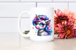 Cute Dressed Unicorn Clipart PNG Product Image 2