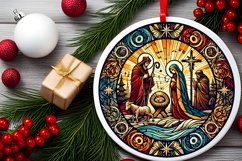 Round Christmas Ornament Sublimation|Clipart Product Image 2