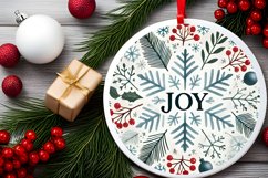 Round Christmas Ornament Sublimation|Clipart Product Image 2