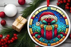 Round Christmas Ornament Sublimation|Clipart Product Image 1