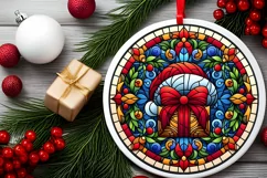Round Christmas Ornament Sublimation|Clipart Product Image 1