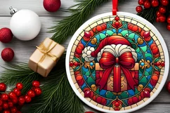 Round Christmas Ornament Sublimation|Clipart Product Image 1