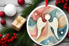 Round Christmas Ornament Sublimation|Clipart Product Image 1