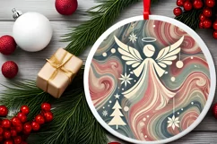 Round Christmas Ornament Sublimation|Clipart Product Image 1